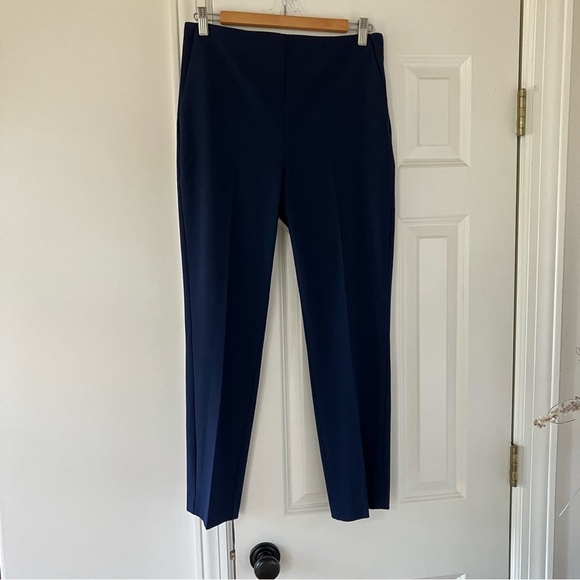 NWOT Ann Taylor Navy Blue Slim Fit Side Zipper Pants with Pockets (2) - Picture 3 of 10